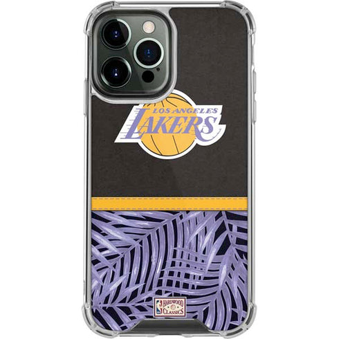 NBA Los Angeles Lakers Retro Palms iPhone 14 Pro Max Clear Case