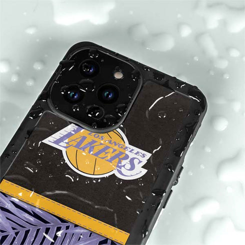 NBA Los Angeles Lakers Retro Palms iPhone 14 Pro Waterproof Case