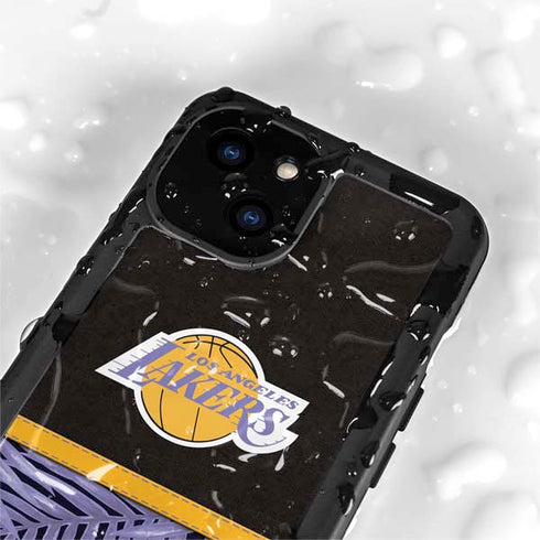 NBA Los Angeles Lakers Retro Palms iPhone 15 Plus Waterproof Case
