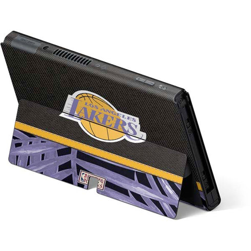 NBA Los Angeles Lakers Retro Palms Nintendo Switch OLED (2021) Skin