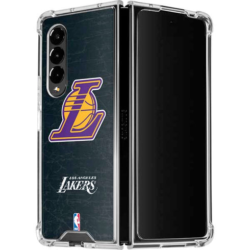 NBA Los Angeles Lakers Secondary Logo Galaxy Z Fold4 5G Clear Case
