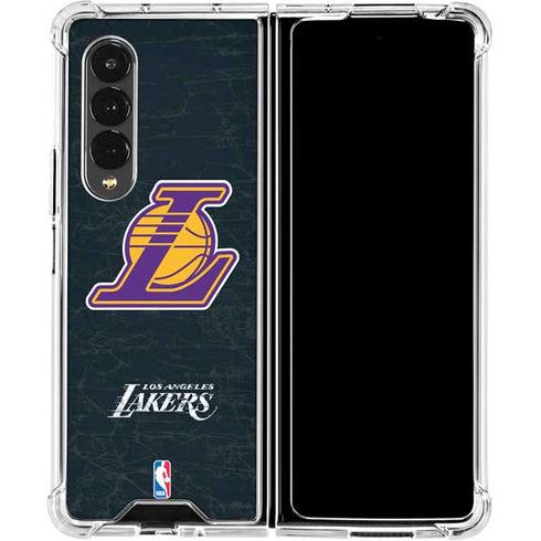 NBA Los Angeles Lakers Secondary Logo Galaxy Z Fold4 5G Clear Case