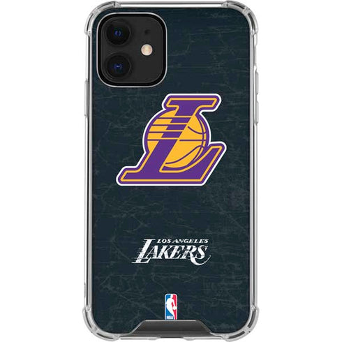 NBA Los Angeles Lakers Secondary Logo iPhone 12 Clear Case