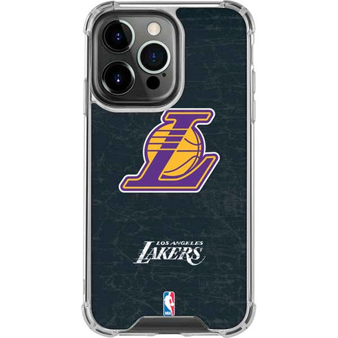 NBA Los Angeles Lakers Secondary Logo iPhone 14 Pro Clear Case