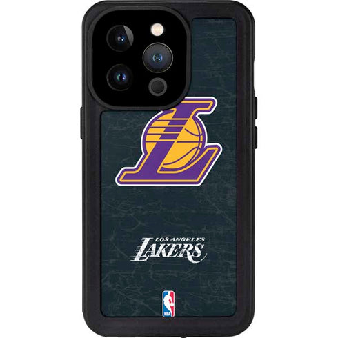 NBA Los Angeles Lakers Secondary Logo iPhone 15 Pro Waterproof Case