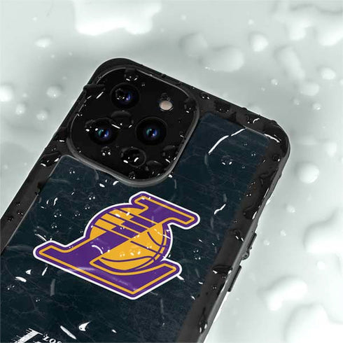 NBA Los Angeles Lakers Secondary Logo iPhone 15 Pro Waterproof Case