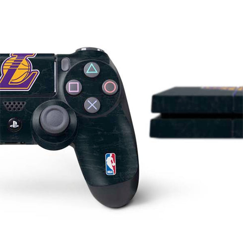 NBA Los Angeles Lakers Secondary Logo PS4 Console and Controller Bundle Skin