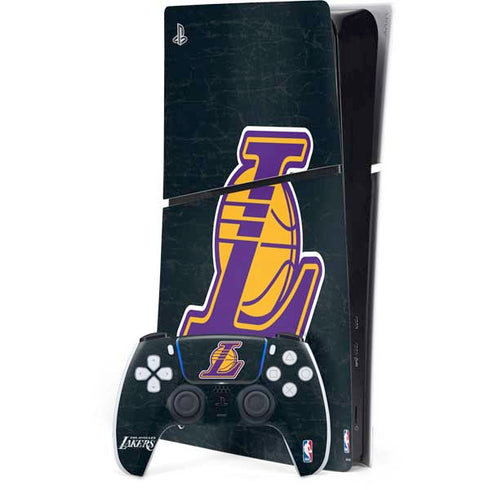 NBA Los Angeles Lakers Secondary Logo PS5 Slim Digital Edition Bundle Skin