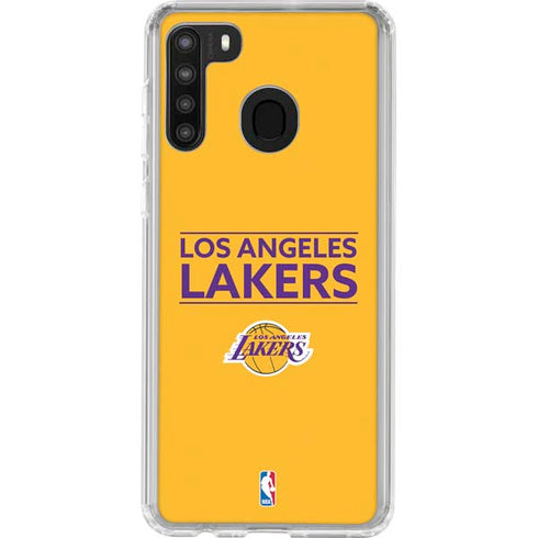 NBA Los Angeles Lakers Standard - Gold Galaxy A21 Clear Case