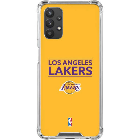 NBA Los Angeles Lakers Standard - Gold Galaxy A32 5G Clear Case