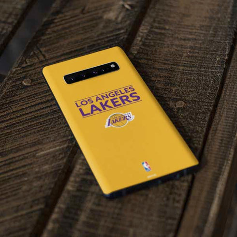 NBA Los Angeles Lakers Standard - Gold Galaxy S10 Skin