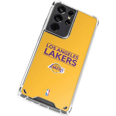 NBA Los Angeles Lakers Standard - Gold Galaxy S21 Ultra 5G Clear Case