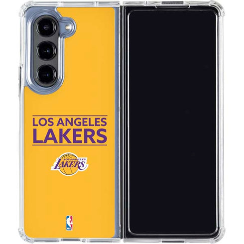 NBA Los Angeles Lakers Standard - Gold Galaxy Z Fold5 5G Clear Case