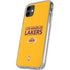 NBA Los Angeles Lakers Standard - Gold iPhone 11 Clear Case
