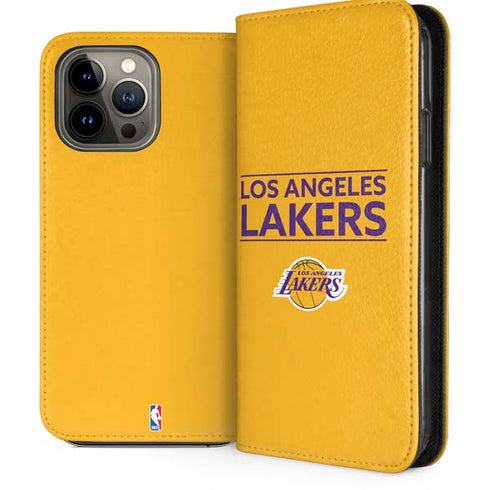 NBA Los Angeles Lakers Standard - Gold iPhone 13 Pro Max Folio Case
