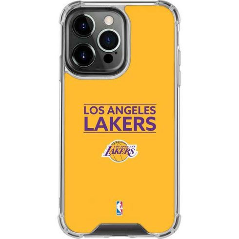 NBA Los Angeles Lakers Standard - Gold iPhone 14 Pro Clear Case