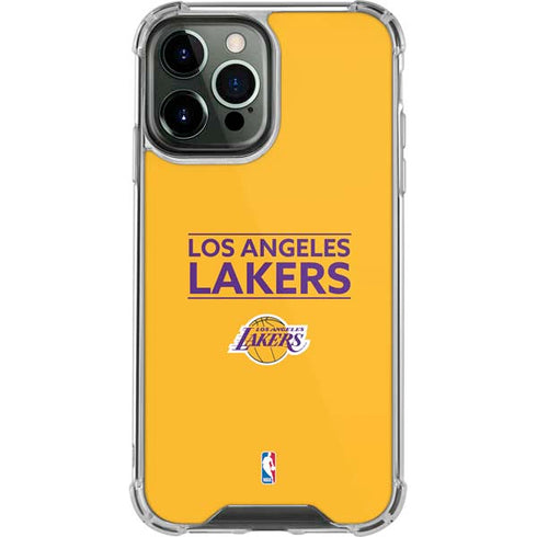 NBA Los Angeles Lakers Standard - Gold iPhone 14 Pro Max Clear Case
