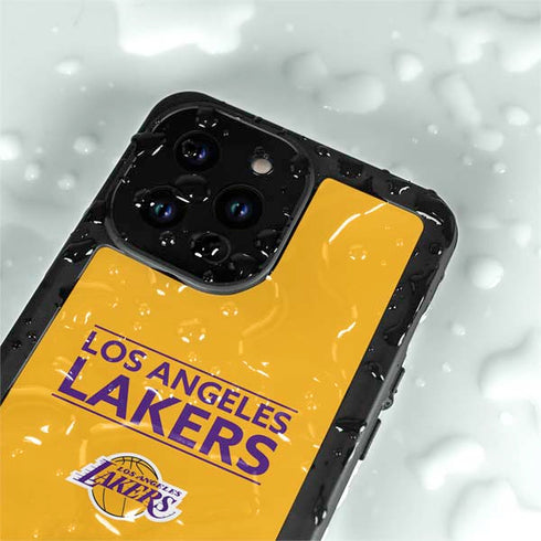 NBA Los Angeles Lakers Standard - Gold iPhone 14 Pro Max Waterproof Case