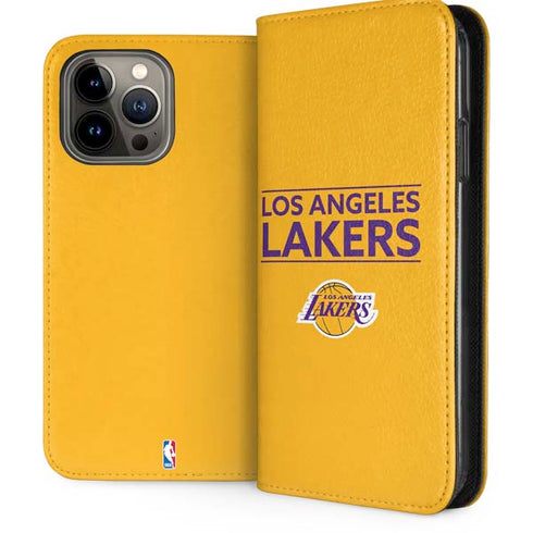 NBA Los Angeles Lakers Standard - Gold iPhone 15 Pro Max Folio Case