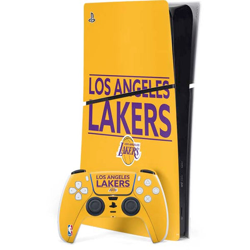 NBA Los Angeles Lakers Standard - Gold PS5 Slim Digital Edition Console Skin