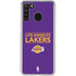 NBA Los Angeles Lakers Standard - Purple Galaxy A21 Clear Case