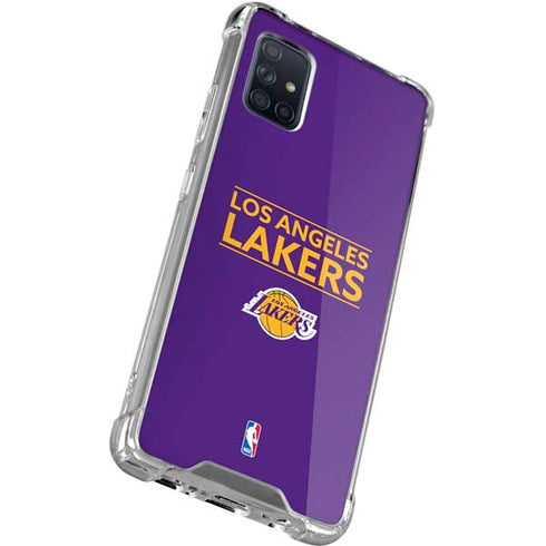 NBA Los Angeles Lakers Standard - Purple Galaxy A71 5G Clear Case