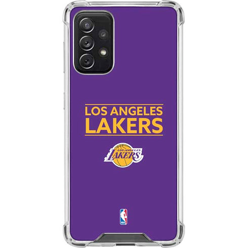NBA Los Angeles Lakers Standard - Purple Galaxy A72 5G Clear Case