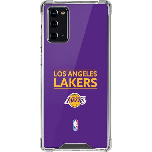 NBA Los Angeles Lakers Standard - Purple Galaxy Note20 5G Clear Case