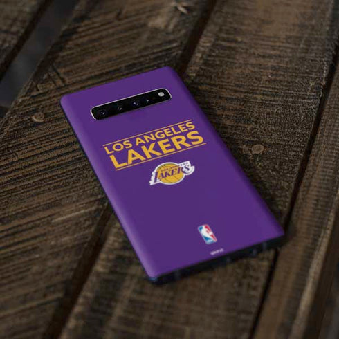 NBA Los Angeles Lakers Standard - Purple Galaxy S10 Skin