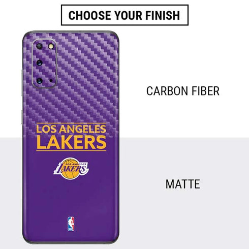 NBA Los Angeles Lakers Standard - Purple Galaxy S20 Skin