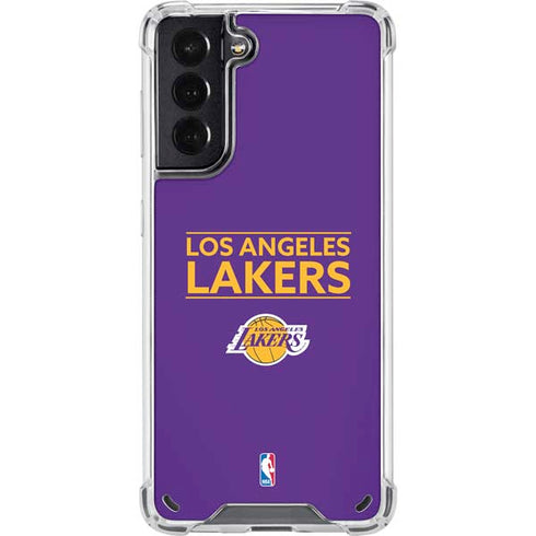 NBA Los Angeles Lakers Standard - Purple Galaxy S21 5G Clear Case