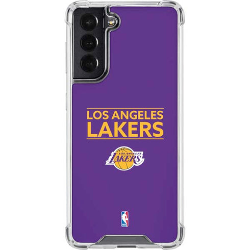 NBA Los Angeles Lakers Standard - Purple Galaxy S22 Clear Case