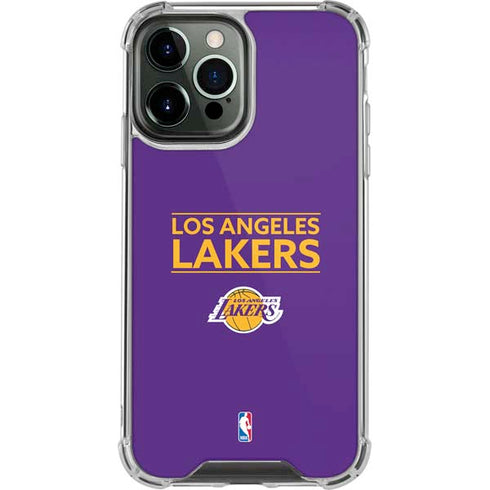 NBA Los Angeles Lakers Standard - Purple iPhone 13 Pro Max Clear Case