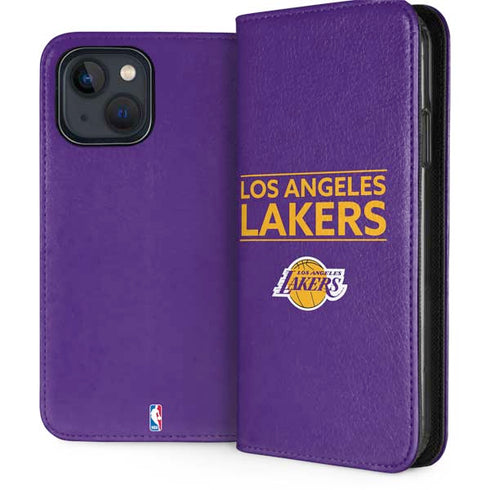 NBA Los Angeles Lakers Standard - Purple iPhone 15 Plus Folio Case