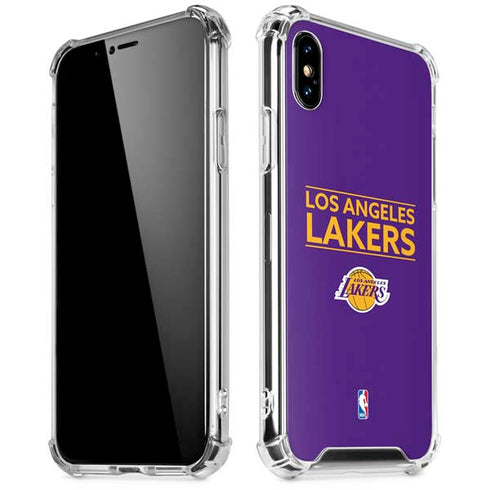 NBA Los Angeles Lakers Standard - Purple iPhone XS Max Clear Case