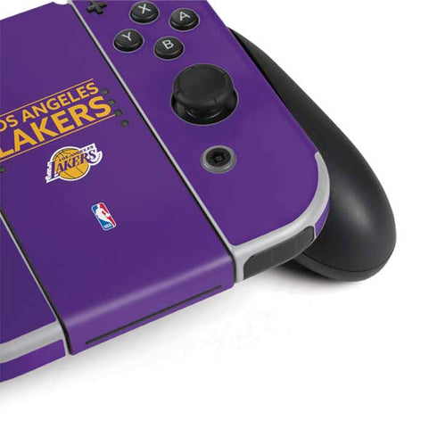NBA Los Angeles Lakers Standard - Purple Nintendo Switch OLED (2021) Skin