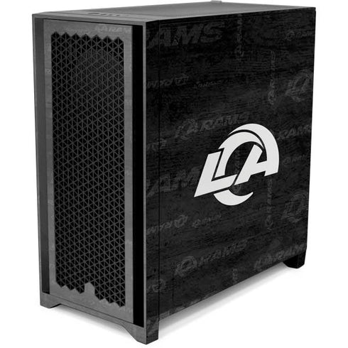 NFL Los Angeles Rams Black & White Corsair 4000D Tempered Glass Mid-Tower ATX Case Skin