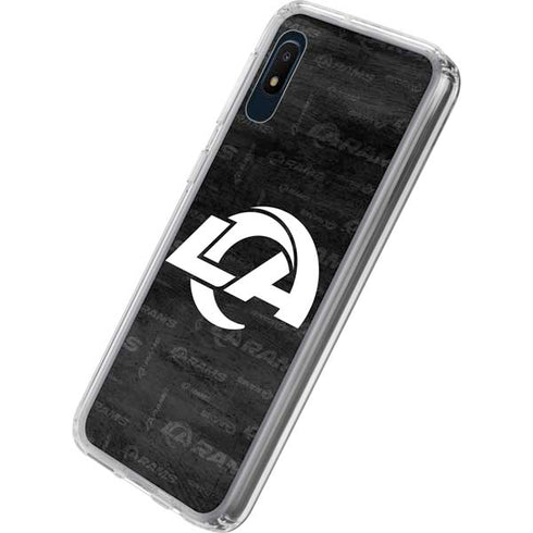 NFL Los Angeles Rams Black & White Galaxy A10e Clear Case