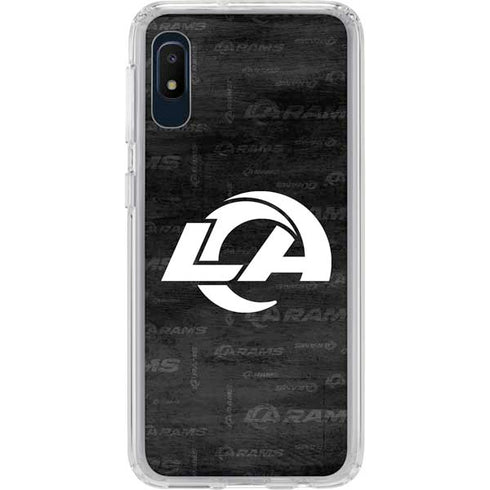NFL Los Angeles Rams Black & White Galaxy A10e Clear Case