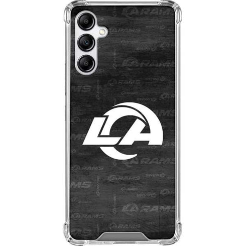 NFL Los Angeles Rams Black & White Galaxy A14 5G Clear Case
