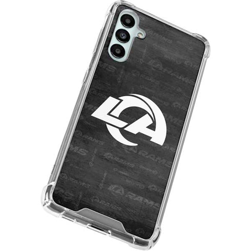 NFL Los Angeles Rams Black & White Galaxy A14 5G Clear Case