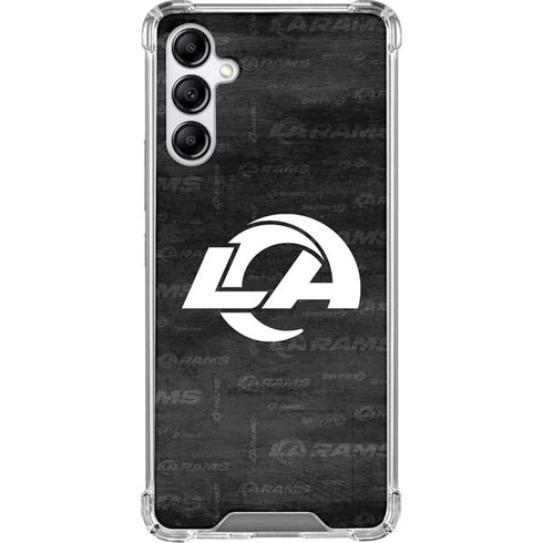 NFL Los Angeles Rams Black & White Galaxy A15 5G Clear Case