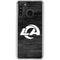 NFL Los Angeles Rams Black & White Galaxy A21 Clear Case