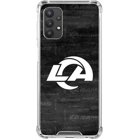 NFL Los Angeles Rams Black & White Galaxy A32 5G Clear Case