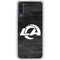 NFL Los Angeles Rams Black & White Galaxy A50 Clear Case