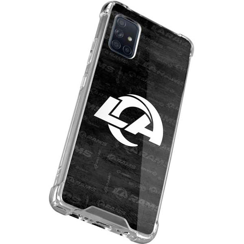 NFL Los Angeles Rams Black & White Galaxy A51 5G Clear Case