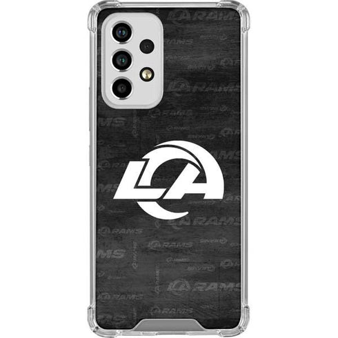 NFL Los Angeles Rams Black & White Galaxy A53 5G Clear Case