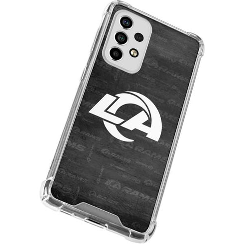 NFL Los Angeles Rams Black & White Galaxy A53 5G Clear Case