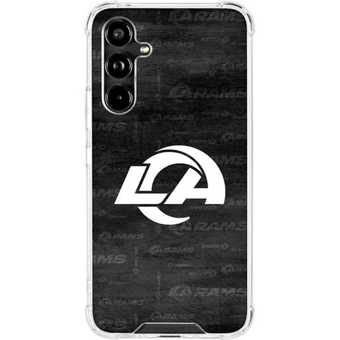 NFL Los Angeles Rams Black & White Galaxy A54 5G Clear Case