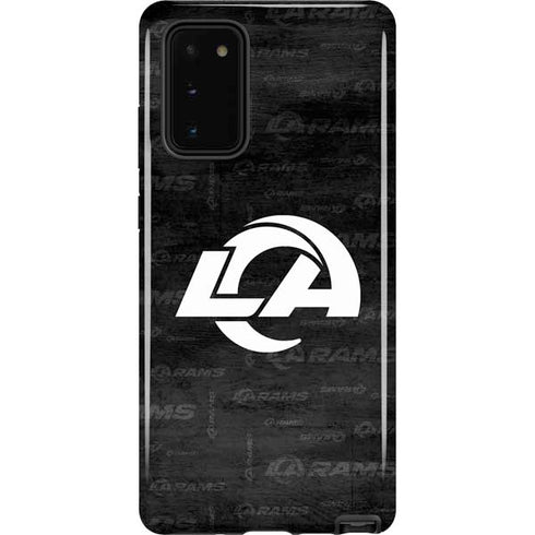 NFL Los Angeles Rams Black & White Galaxy Note20 5G Pro Case